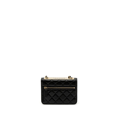 Chanel Mini Trendy CC Wallet on Chain Lambskin Black LGHW (Microchip)