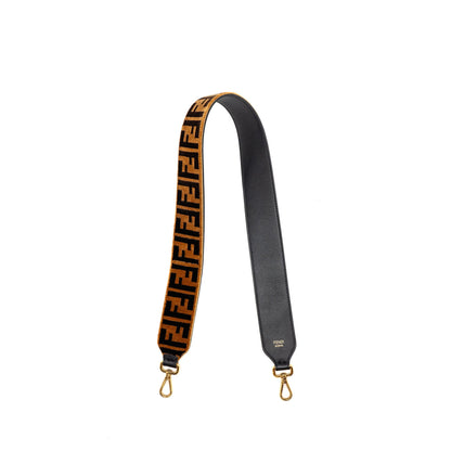 Fendi Strap You Textured-Effect Leather Shoulder Strap Brown