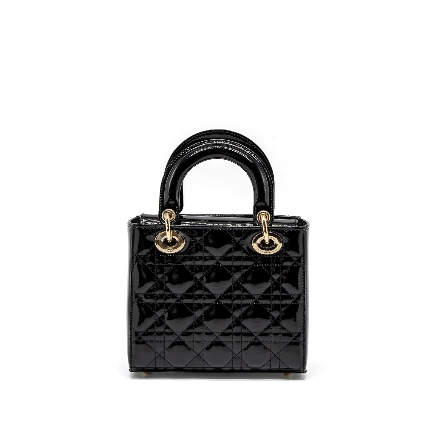 Dior Small Lady Dior Purse Patent Black
