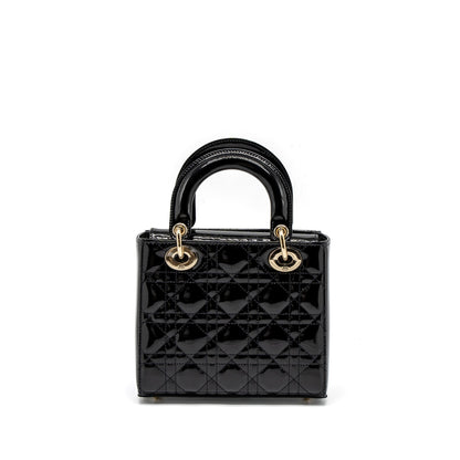 Dior Small Lady Dior Purse Patent Black