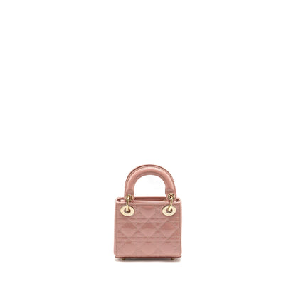 Dior Micro Lady dior patent leather dark pink