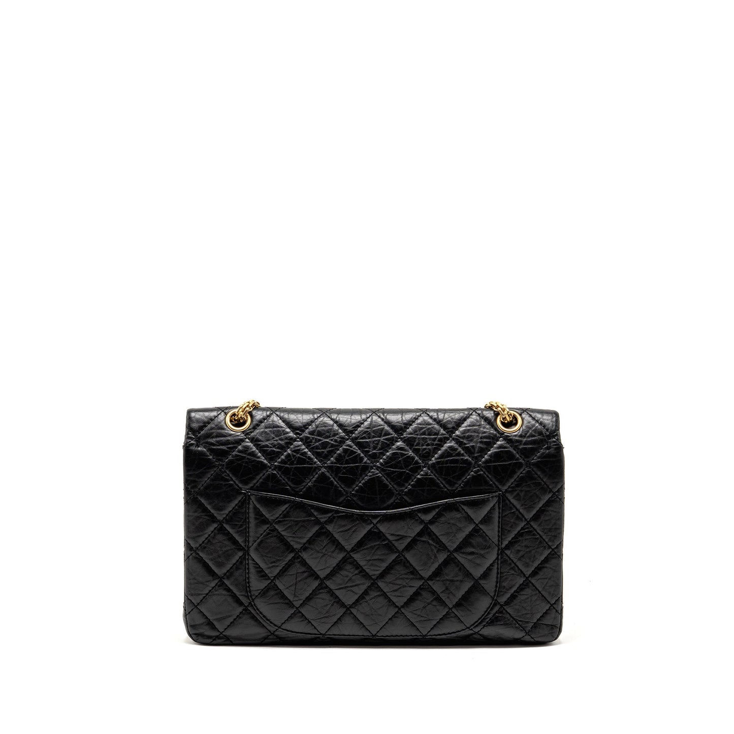 Chanel 2.55 227 Reissue Double Flap Bag Aged Calfskin Black GHW