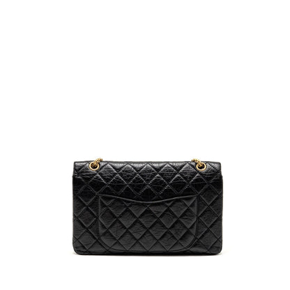 Chanel 2.55 227 Reissue Double Flap Bag Aged Calfskin Black GHW