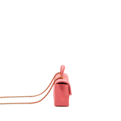 Chanel Top Handle Mini Rectangular Flap Bag Caviar Pink GHW