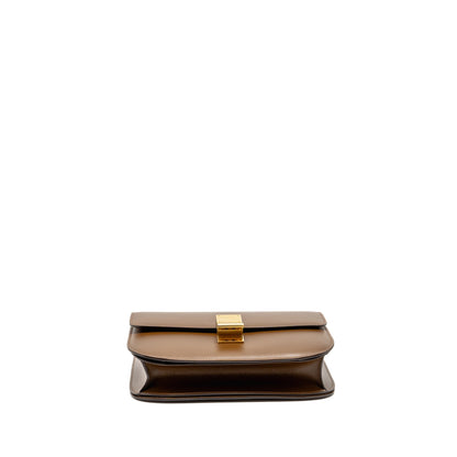 Celine Medium Classic Box Purse Calfskin Camel