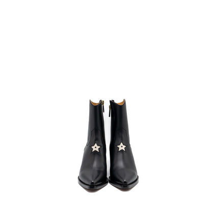 Dior Size 36 L.A Heeled Ankle Boots Calfskin Black
