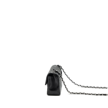 Chanel mini rectangular flap bag lambskin black SHW (MICrochip)