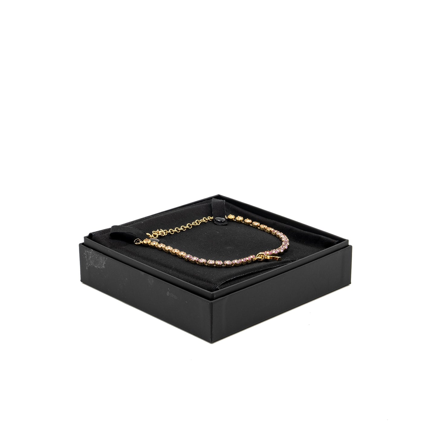 Chanel CC Logo Dropped Necklace/Chocker Multicolour Crystal Gold Tone