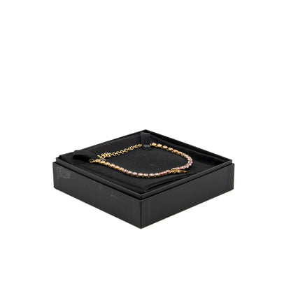 Chanel CC Logo Dropped Necklace/Chocker Multicolour Crystal Gold Tone