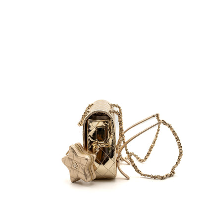 Chanel 24c Backpack tar Patent Gold LGHW (microchip)