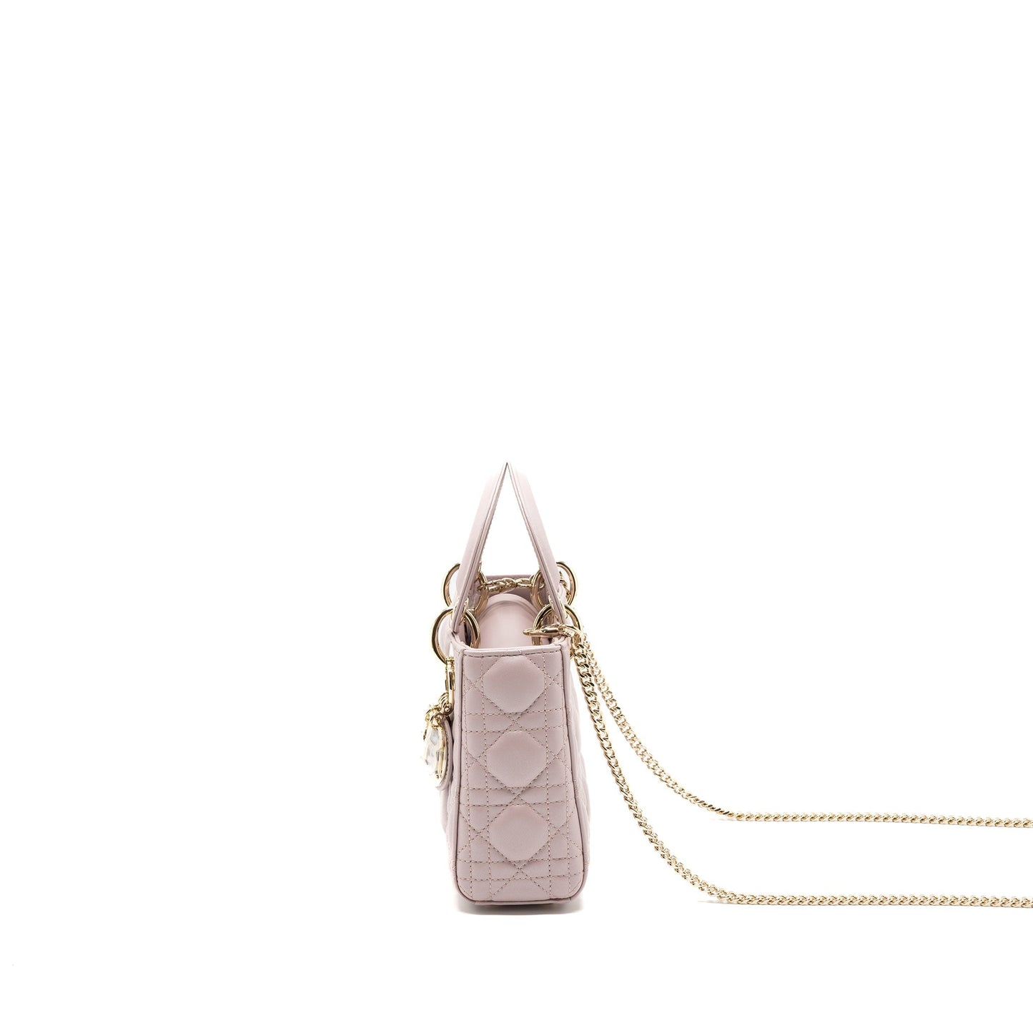 Dior Mini Lady Dior Purse lambskin Light Pink