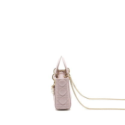 Dior Mini Lady Dior Purse lambskin Light Pink