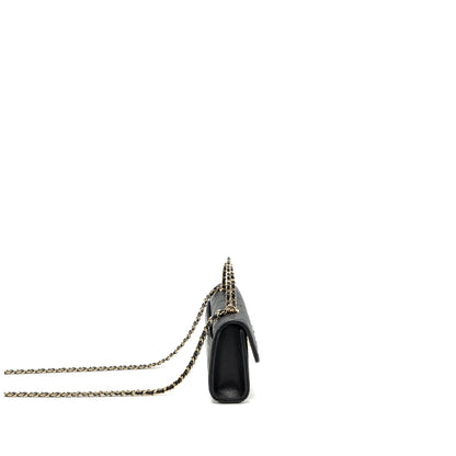 Chanel 23P Top Handle Mini Flap Bag Caviar Black LGHW (Microchip)