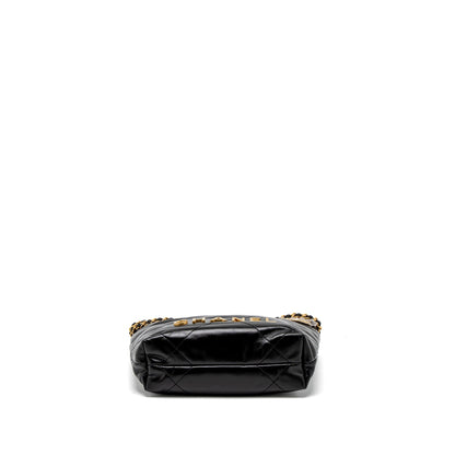 Chanel 23S Mini 22 Bag Shiny Calfskin Black Brushed GHW (Microchip)