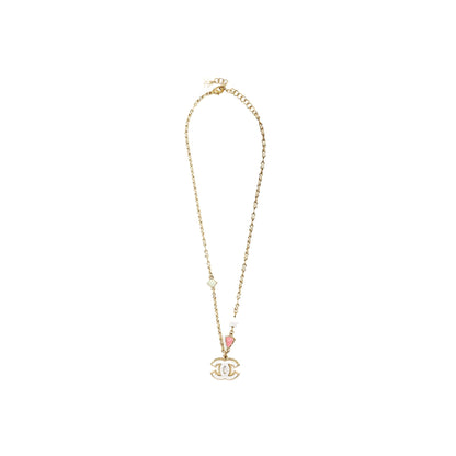 Chanel Star necklace light gold tone