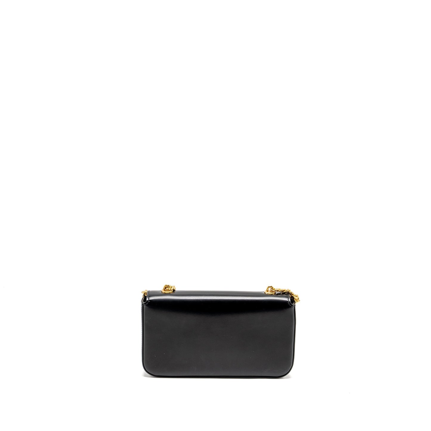 Celine Triomphe Chain Mini Purse Calfskin Black