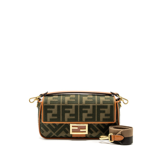 Fendi medium baguette Purse canvas / calfskin multicolor