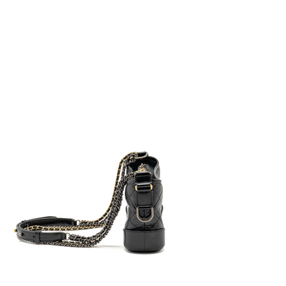 Chanel Small Gabrielle Hobo Bag Calfskin Black Multicolour Hardware