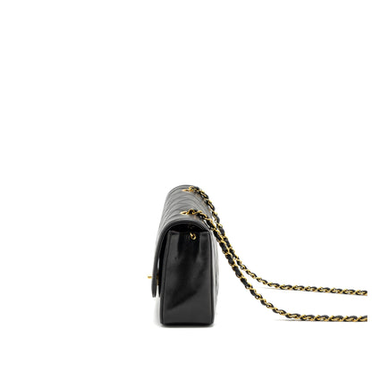 Chanel Vintage Diana Flap Bag Lambskin Black GHW
