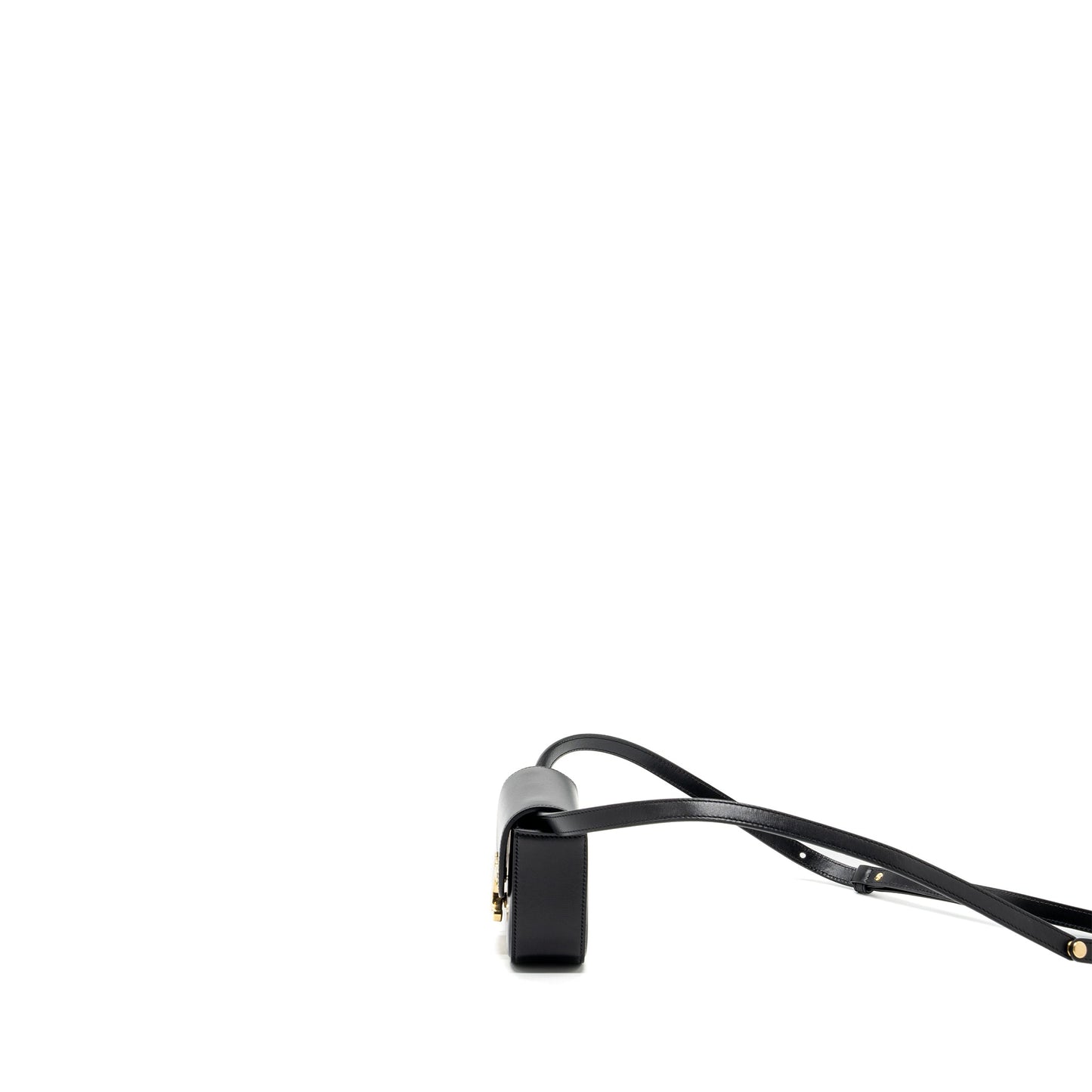 Celine Mini Claude Shiny Calfskin Black