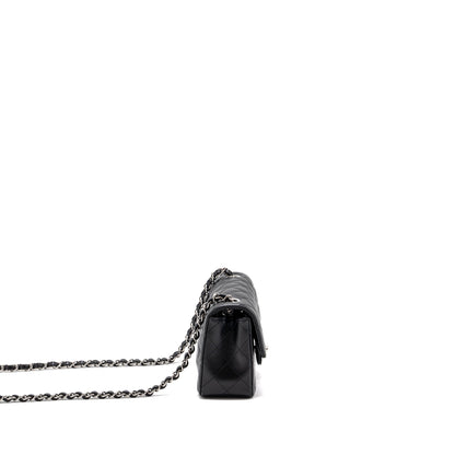 Chanel Classic Mini Rectangular Flap Bag Lambskin Black SHW (microchip)