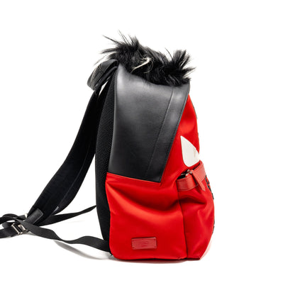 Fendi Monster Backpack Nylon/Leather Red/Multicolour