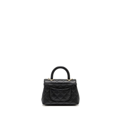 Chanel Mini CocoHandle Caviar Black LGHW (Microchip)
