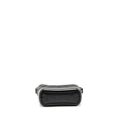 Chanel Small Gabrielle Hobo Bag Calfskin Black Multicolour Hardware