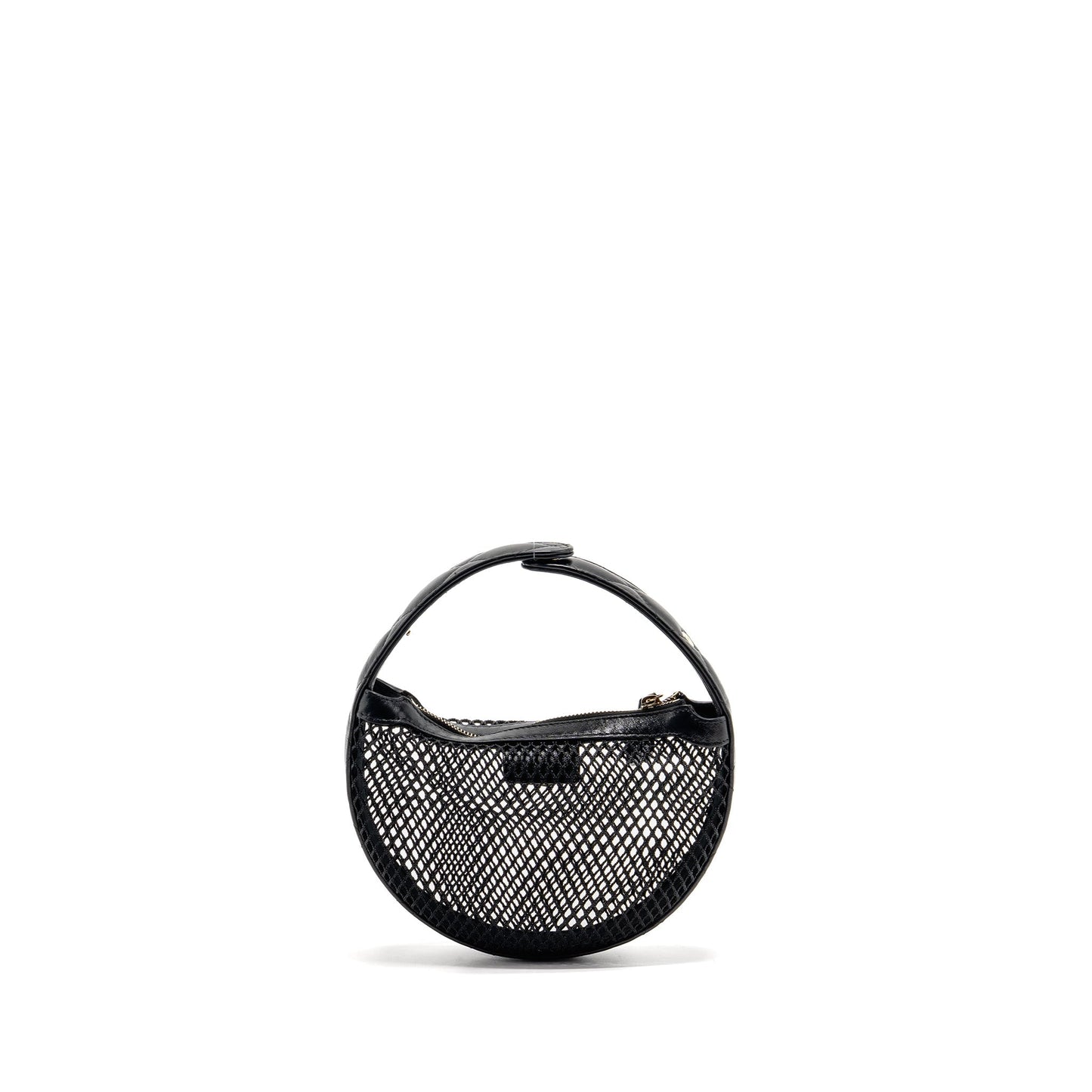 Chanel 25S half moon clutch mesh/ lambskin black LGHW (microchip)