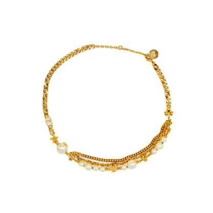Dior Star/Clover/Bee/Pearl/ Necklace Gold Tone