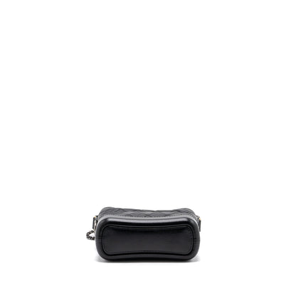 Chanel small gabrielle hobo bag calfskin black multicolour hardware