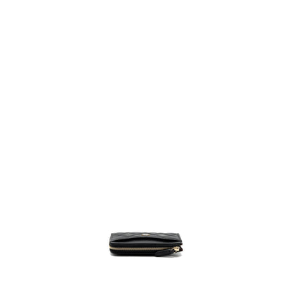 Chanel L zipper card holder caviar black GHW (microchip )