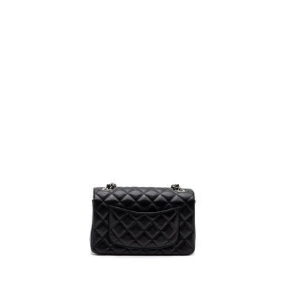 Chanel Classic Mini Rectangular Flap Bag Lambskin Black SHW (microchip)
