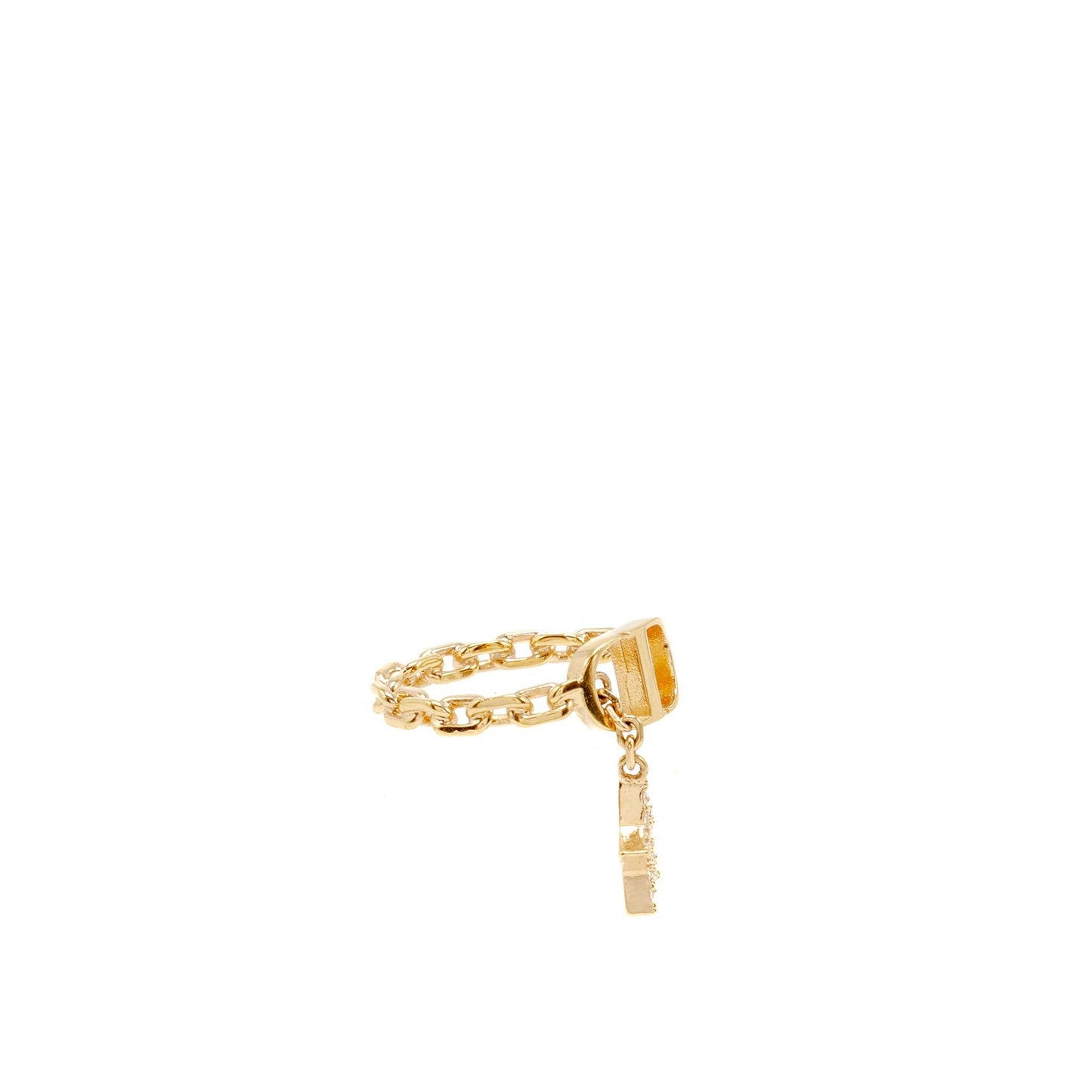 Dior Size M and Star Ring Crystal Gold Tone