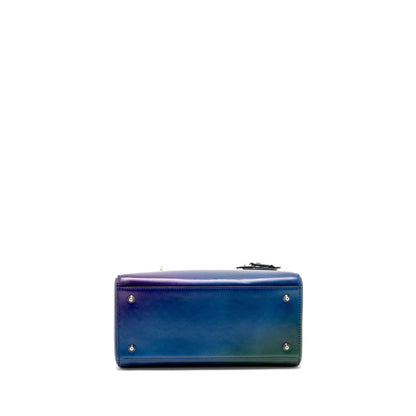 Dior Medium Lady Dior Box Calfskin Gradient Blue/Purple/Green