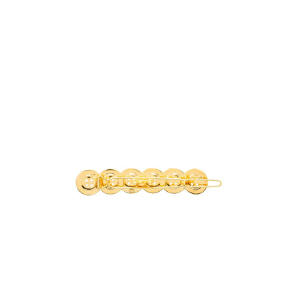 Chanel button hair clip gold tone