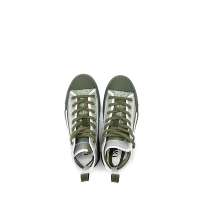 Dior Size 37 B23 Oblique High-Top Sneaker Olive/Oblique