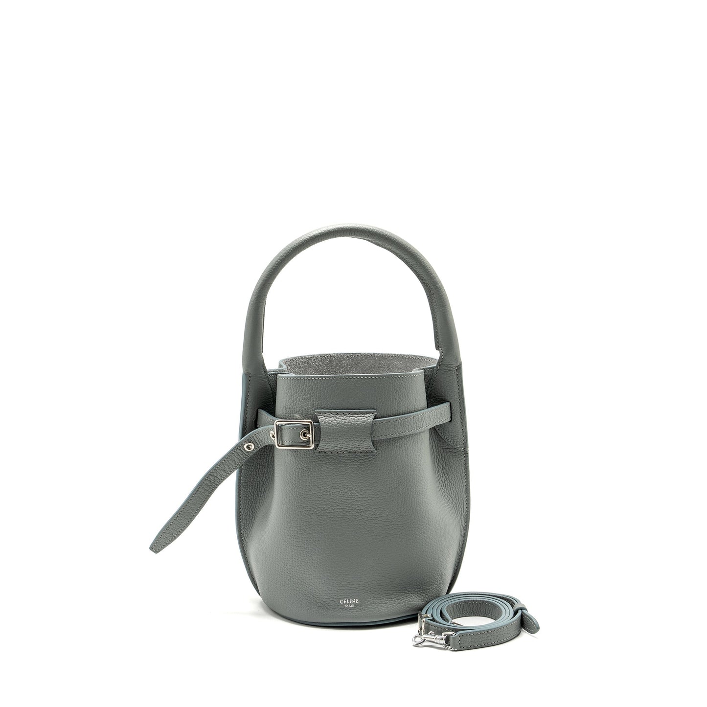 Celine Nano Bucket Big Purse Grained Calfskin Storm