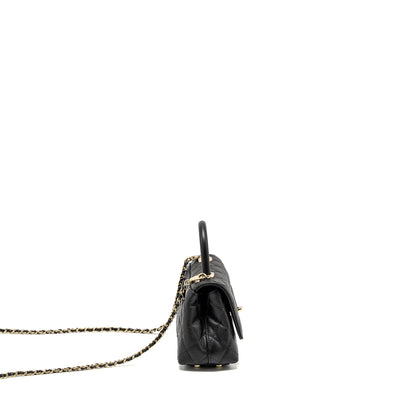 Chanel Mini CocoHandle Caviar Black LGHW (Microchip)