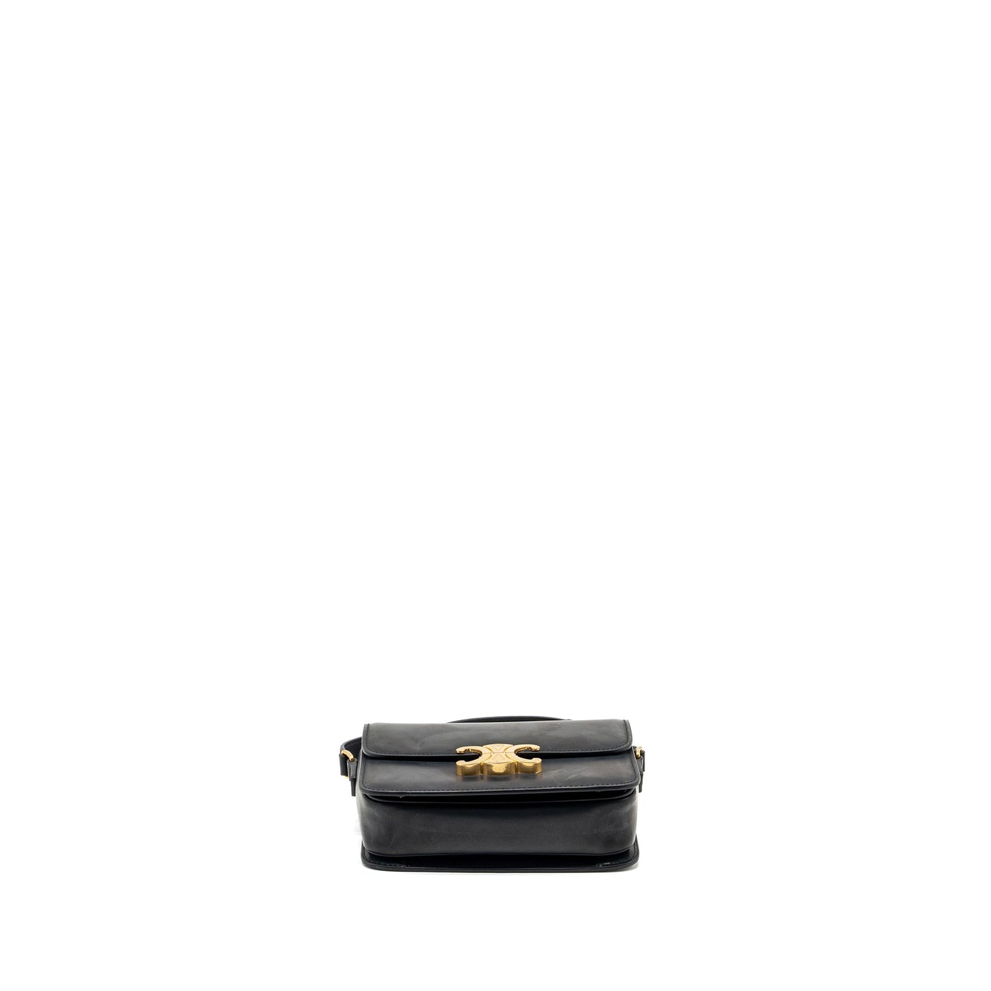 Celine Teen Triomphe Purse Calfskin Black