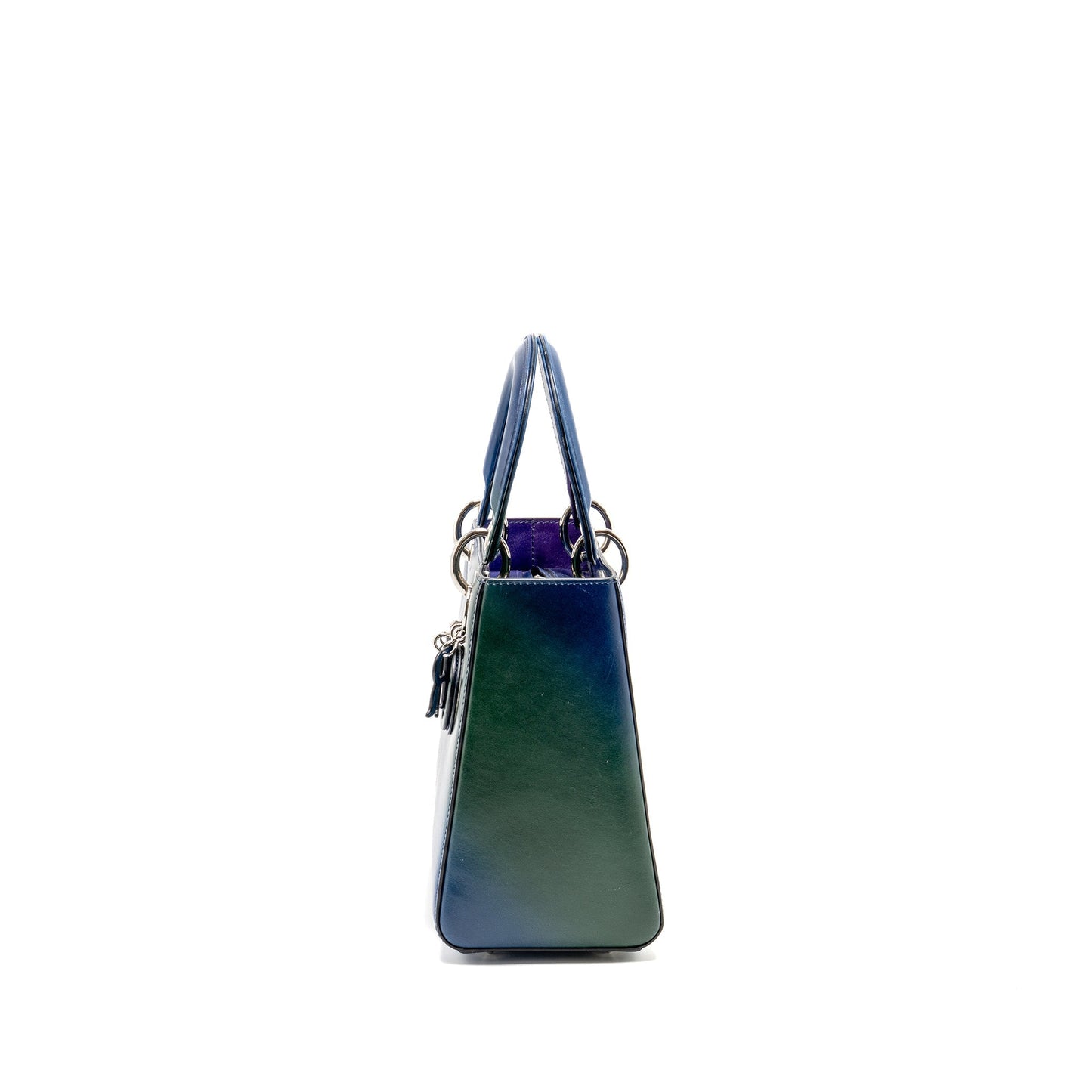 Dior Medium Lady Dior Box Calfskin Gradient Blue/Purple/Green