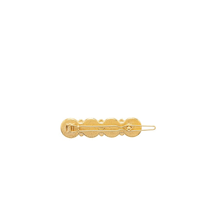 Chanel coco / perfume bottle / CC logo /clover hair clip black gold tone