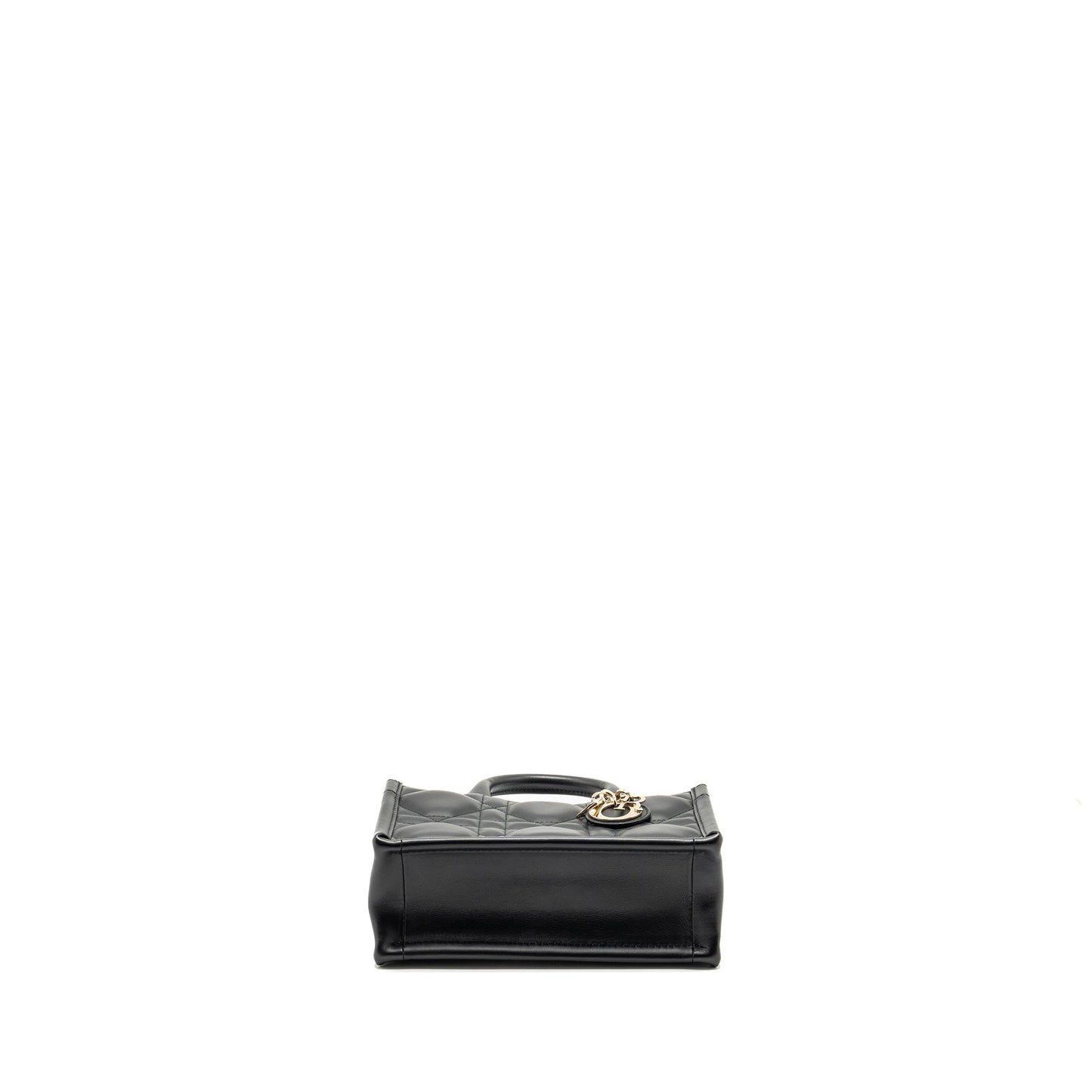 Dior Dioramour Mini Dior Book Tote Macrocannage Calfksin Black