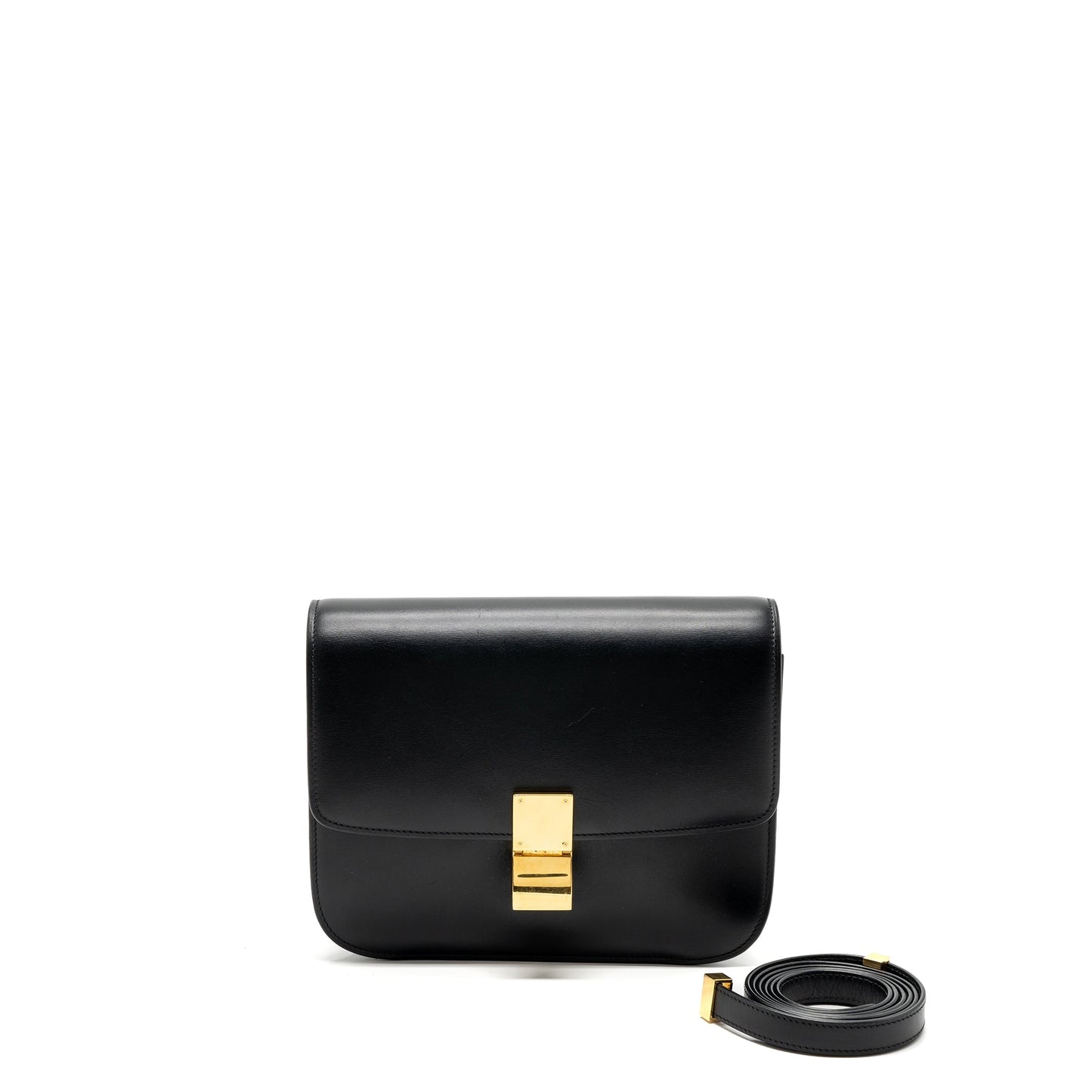 Celine medium classic box Purse calfskin black