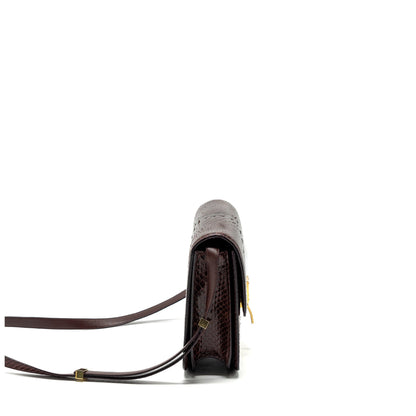 Celine medium classic box Purse python burgundy
