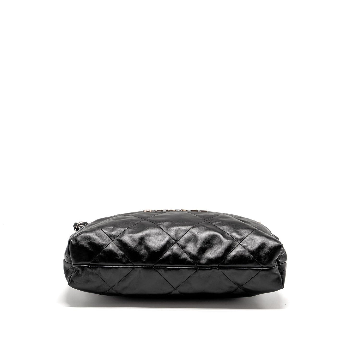 Chanel Medium 22 Shiny Calfskin Black SHW (Microchip)