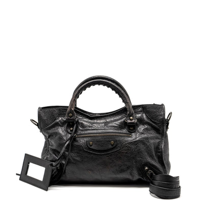 Balenciaga Giant City Purse Leather Black ruthenium Hardware