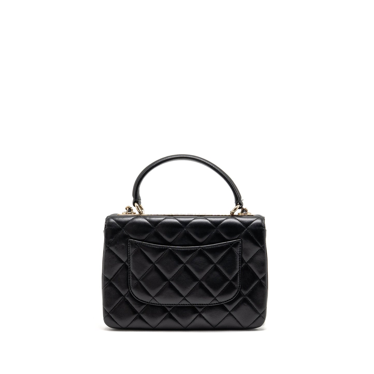 Chanel Top Handle Trendy CC Flap Bag Lambskin Black LGHW