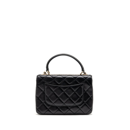 Chanel Top Handle Trendy CC Flap Bag Lambskin Black LGHW