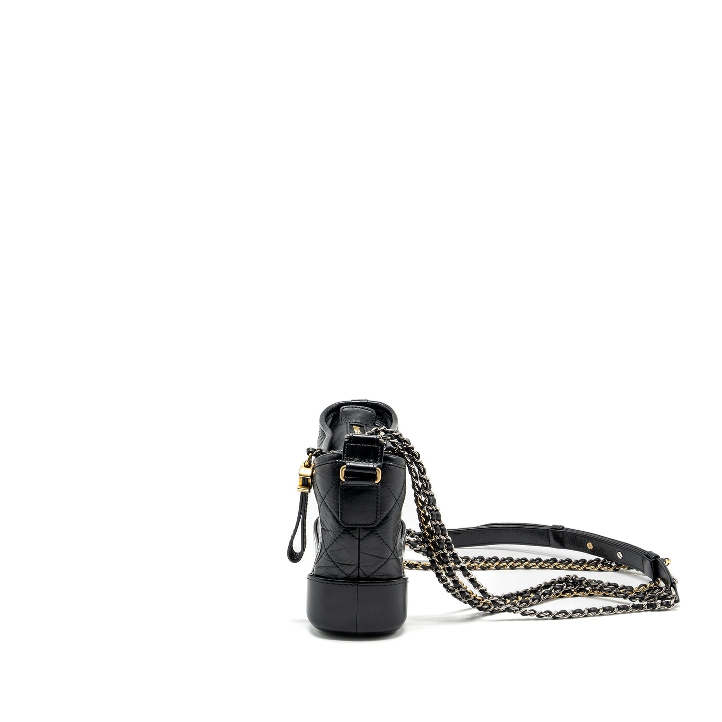 Chanel Small Gabrielle Hobo Bag Calfskin Black Multicolour HARDWARE